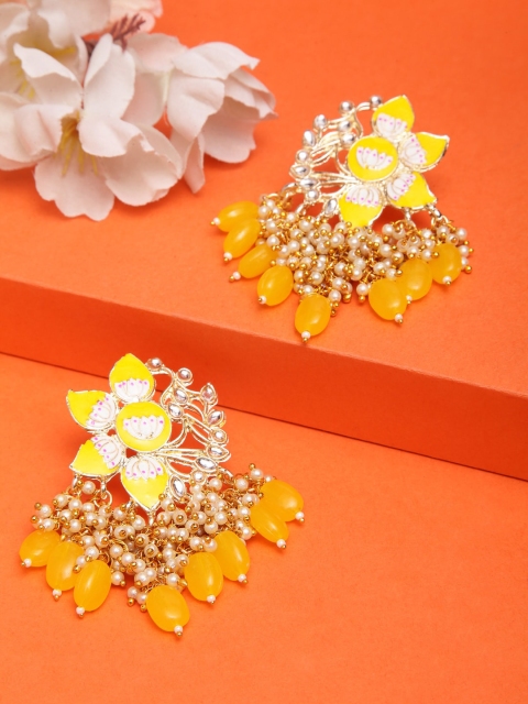 

Shining Diva Yellow Contemporary Studs