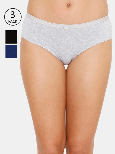 

Zivame Women Pack Of 3 Assorted Hipster Briefs ZI2452FASH0BLAK