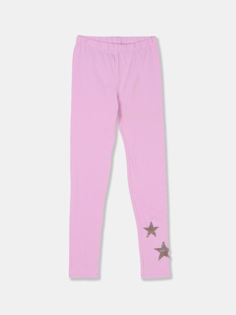 

GAP Girls Purple Reversible Sequinned Knit Leggings