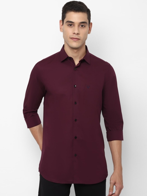 

Allen Solly Men Maroon Slim Fit Solid Casual Shirt