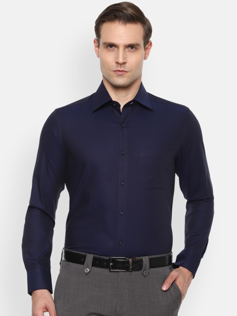 

Louis Philippe Men Navy Blue Regular Fit Solid Casual Shirt