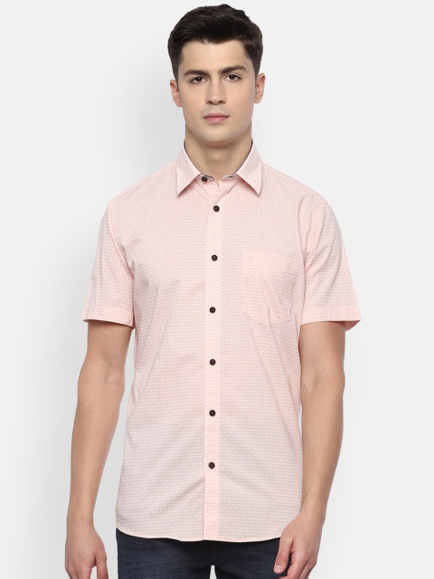 

Van Heusen Sport Men Pink & White Slim Fit Printed Casual Shirt