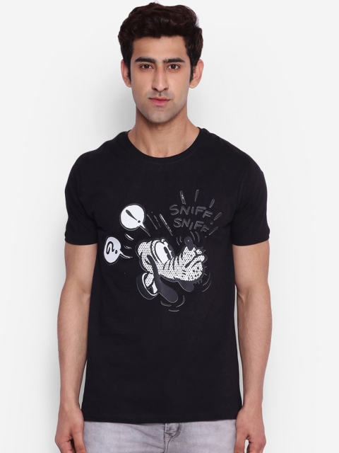 

Mickey Mouse Family Men Black & White Printed Round Neck T-shirt
