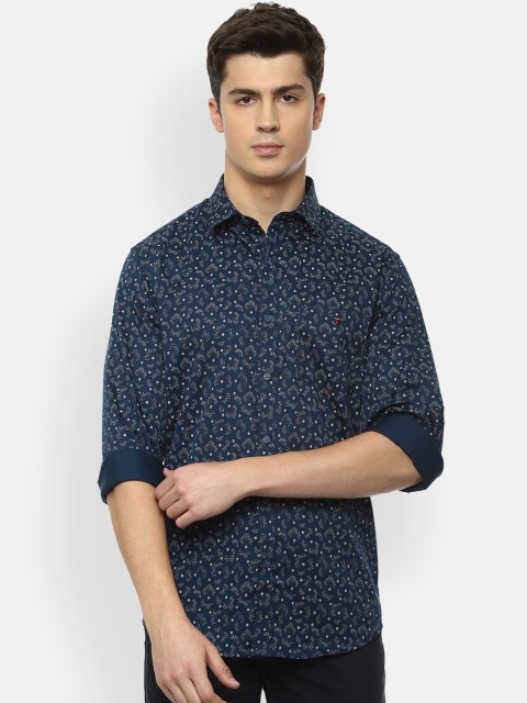 

Louis Philippe Sport Men Navy Blue & White Slim Fit Printed Casual Shirt