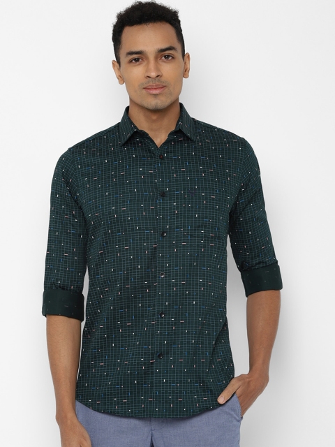 

Allen Solly Men Green & White Slim Fit Printed Casual Shirt