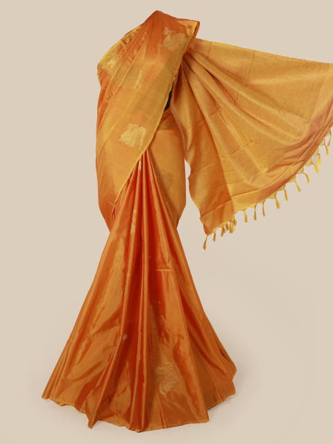 

Pothys Mustard Yellow Woven Design Saree