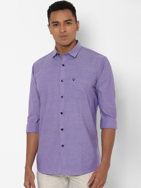 

Allen Solly Men Purple Slim Fit Solid Casual Shirt