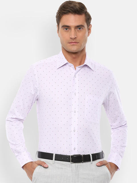 

Louis Philippe Men Purple & White Regular Fit Printed Cotton Casual Shirt
