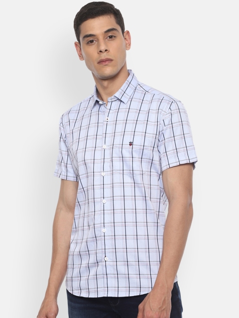 

Louis Philippe Sport Men Blue & Black Slim Fit Checked Casual Shirt