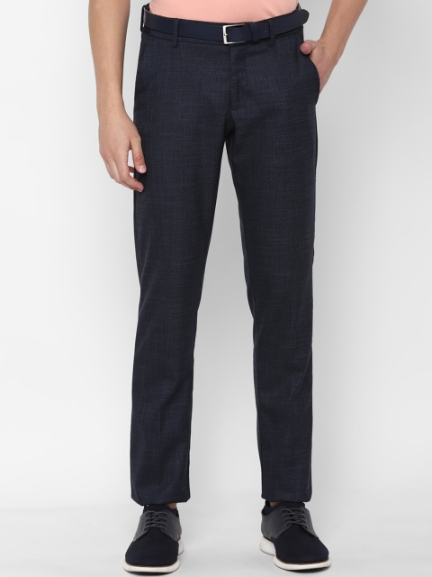 

Allen Solly Men Navy Blue Slim Fit Solid Regular Trousers