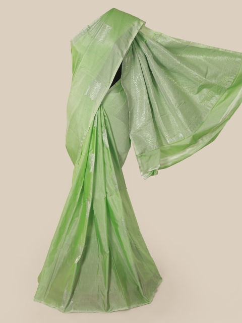 

Pothys Green & Silver Woven Design Saree