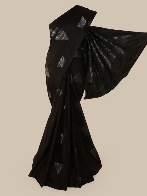 

Pothys Black & Silver Woven Design Saree
