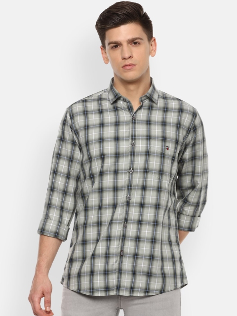 

Louis Philippe Sport Men Grey & black Slim Fit Checked Casual Shirt