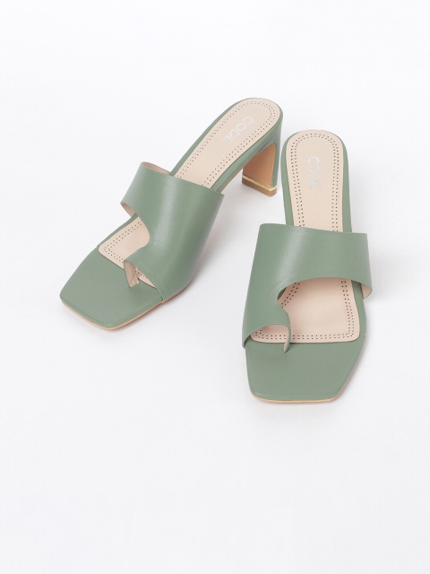 

CODE by Lifestyle Women Olive Green Solid Sandals
