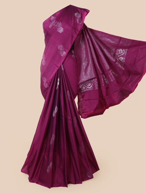 

Pothys Magenta & Silver Woven Design Saree