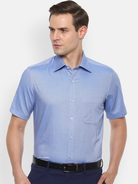 

Louis Philippe Men Blue Regular Fit Solid Formal Shirt