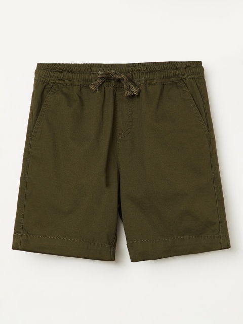 

Fame Forever by Lifestyle Girls Olive Green Solid Regular Fit Shorts