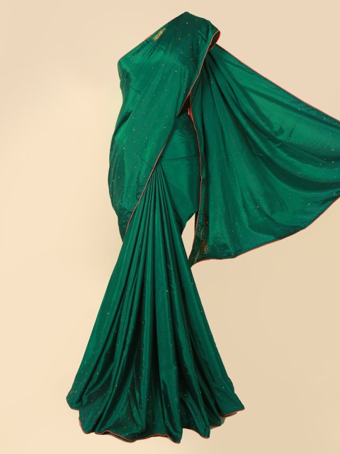 

Pothys Green Embellished Art Silk Saree