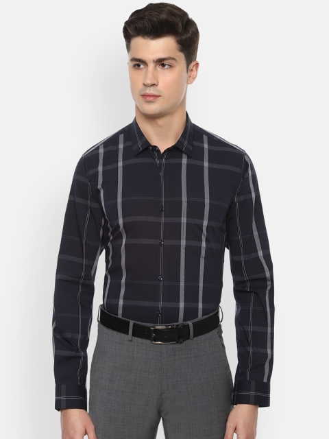 

Van Heusen Men Black Slim Fit Checked Casual Shirt
