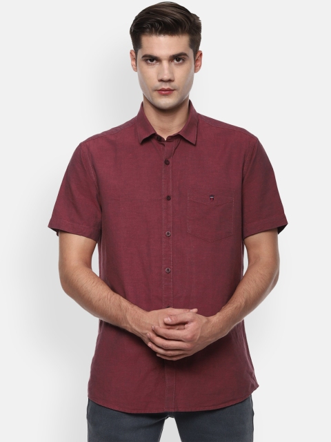 

Louis Philippe Sport Men Maroon Slim Fit Solid Casual Shirt