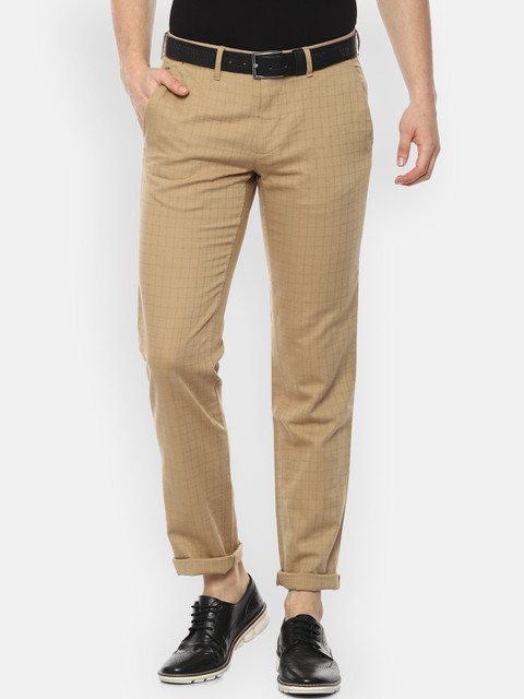 

Louis Philippe Sport Men Khaki Slim Fit Checked Chinos