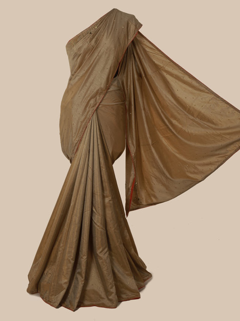 

Pothys Olive Green Embellished Art Silk Saree