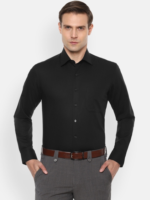 

Louis Philippe Men Black Slim Fit Solid Formal Shirt