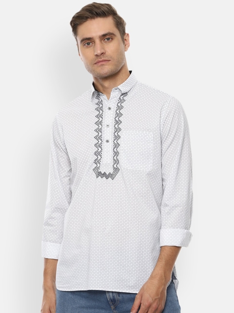 

Van Heusen Sport Men White Slim Fit Printed Casual Shirt