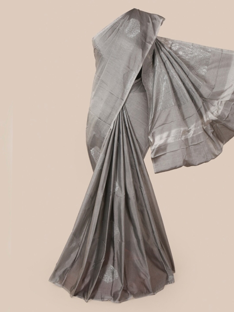 

Pothys Grey & Silver Woven Design Saree