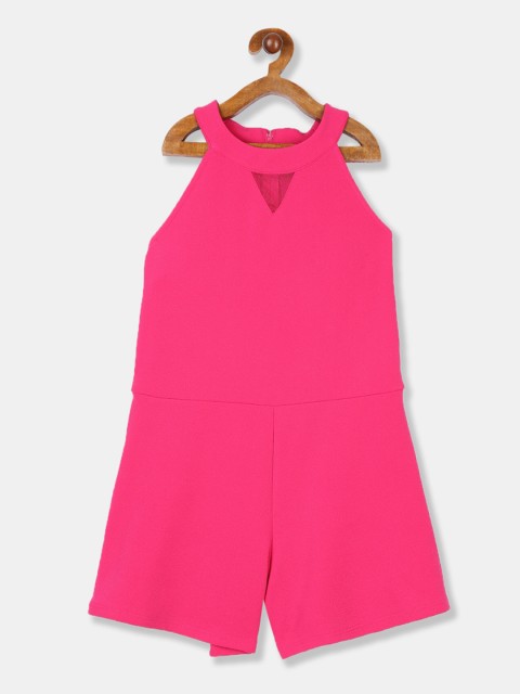 

The Childrens Place Girls Pink Solid Romper