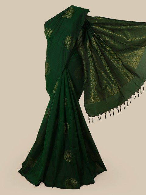 

Pothys Green & Golden Woven Design Saree