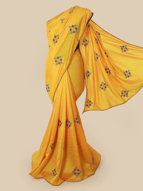 

Pothys Yellow Woven Design Art Silk Saree