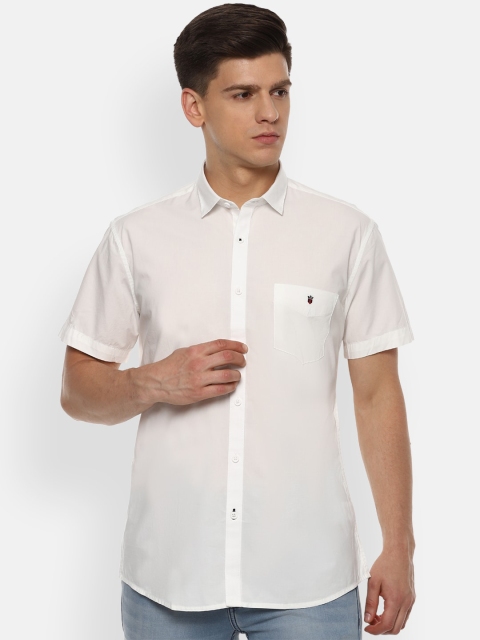 

Louis Philippe Sport Men White Slim Fit Solid Casual Shirt