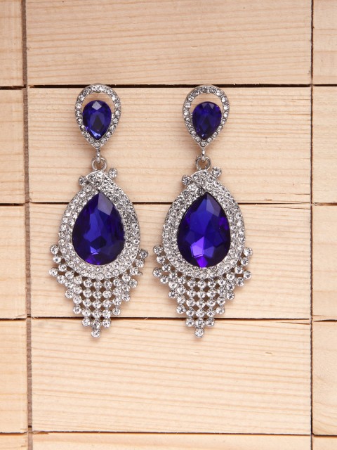

Shining Diva Fashion Blue Teardrop Shaped Drop Earrings