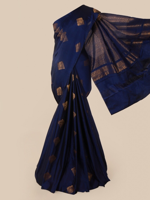 

Pothys Navy Blue & Golden Woven Design Saree