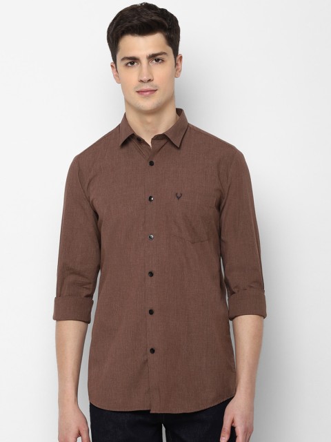 

Allen Solly Men Brown Slim Fit Checked Casual Shirt