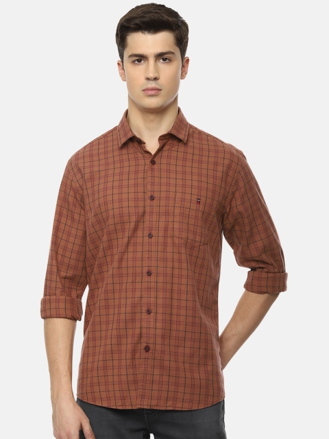 

Louis Philippe Sport Men Brown & Black Slim Fit Checked Casual Shirt