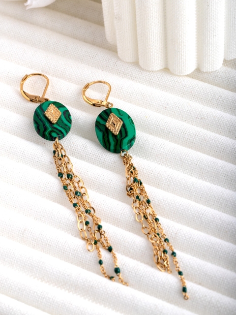 

CRZ Green Contemporary Drop Earrings