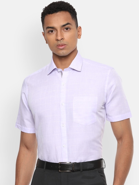 

Van Heusen Men Lavender Regular Fit Solid Formal Shirt