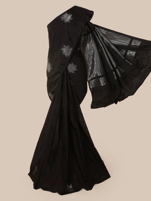 

Pothys Black & Silver Woven Design Saree