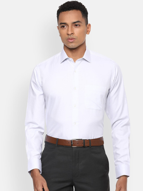 

Van Heusen Men White Regular Fit Solid Casual Shirt