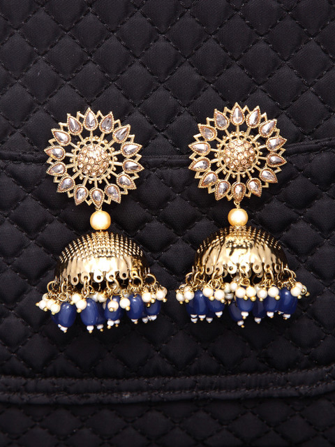 

Shining Diva Blue Contemporary Jhumkas