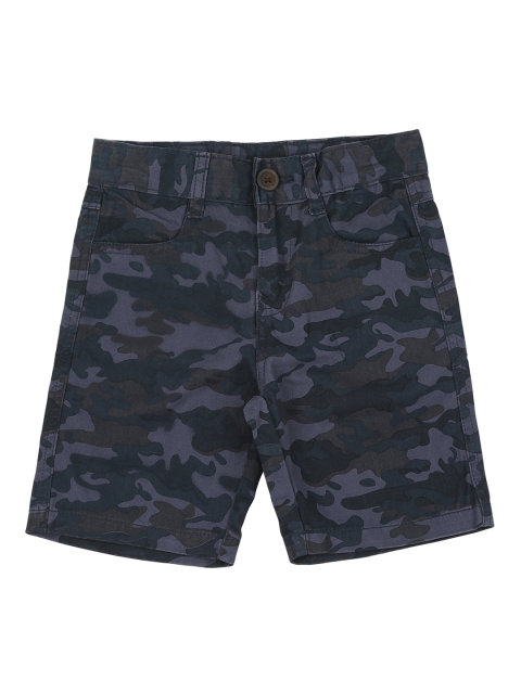 

Ed-a-Mamma Boys Navy Blue Printed Regular Fit Regular Shorts