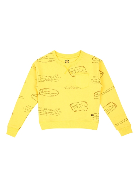 

Ed-a-Mamma Boys Yellow Printed Sweatshirt