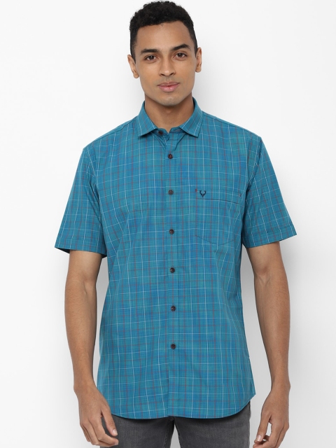 

Allen Solly Men Blue & Red Slim Fit Checked Casual Shirt