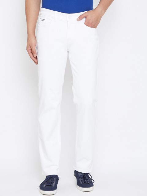 

Canary London Men White Straight Fit Mid-Rise Clean Look Jeans