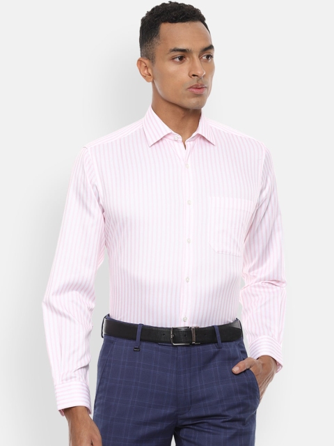 

Van Heusen Men Pink Regular Fit Striped Casual Shirt