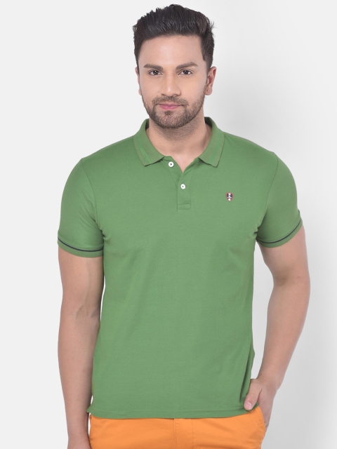 

COBB Men Green Solid Polo Collar T-shirt