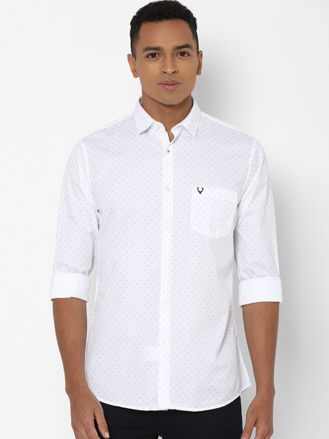 

Allen Solly Men White Slim Fit Printed Casual Shirt