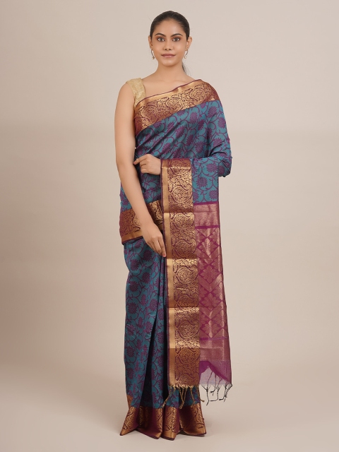 

Pothys Blue & Purple Woven Design Saree